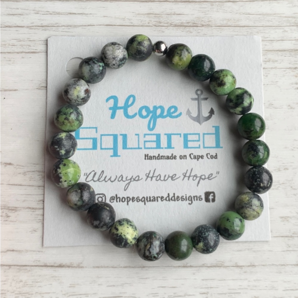 Beaded gemstone bracelet